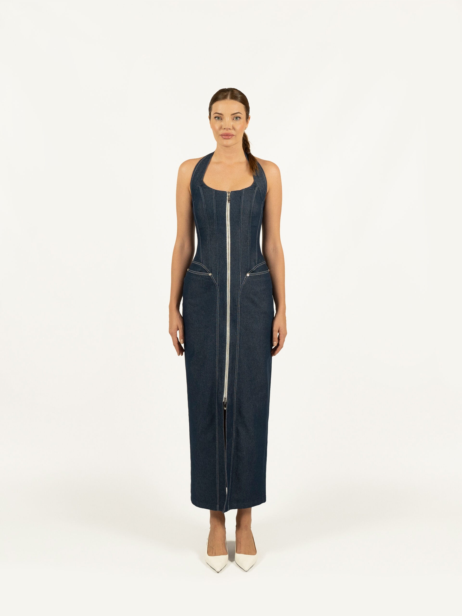 Gravity Deep-Blue Dress