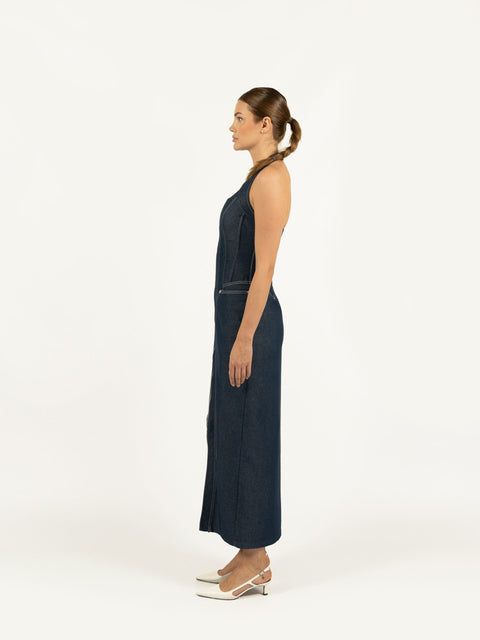 Gravity Deep-Blue Dress