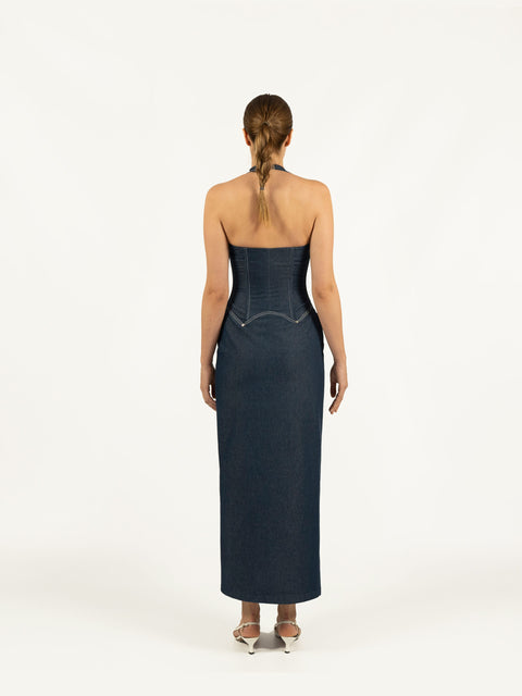 Gravity Deep-Blue Dress