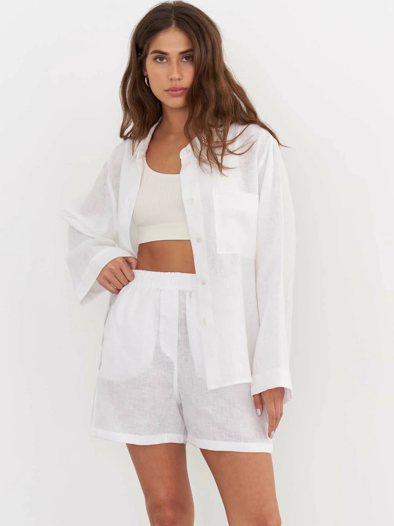 Linen Boxer-Style Shorts