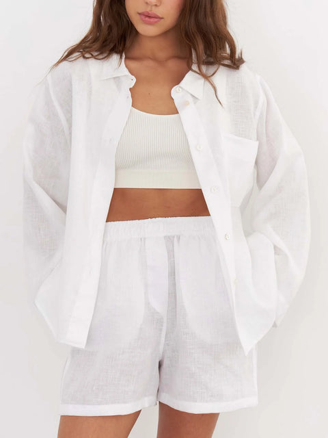 Cropped Linen Shirt