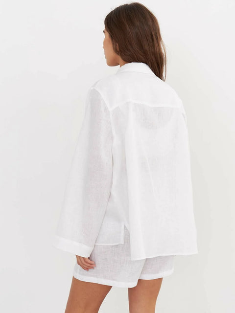 Cropped Linen Shirt