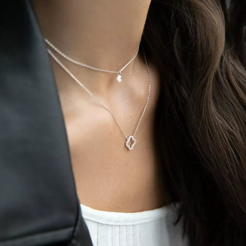Necklace Clover 35 cm