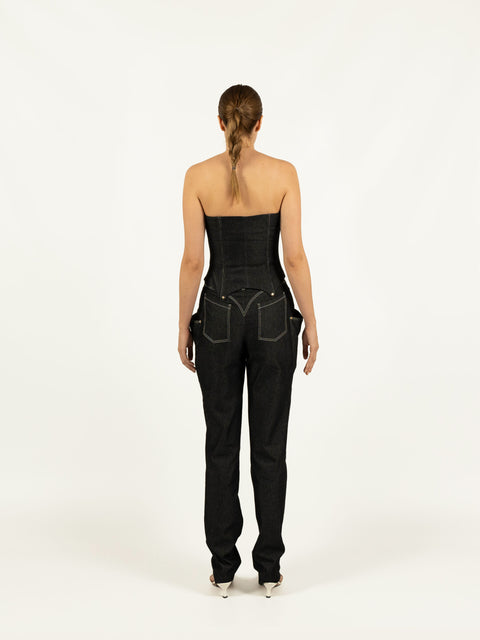 Gravity Black Corset Top