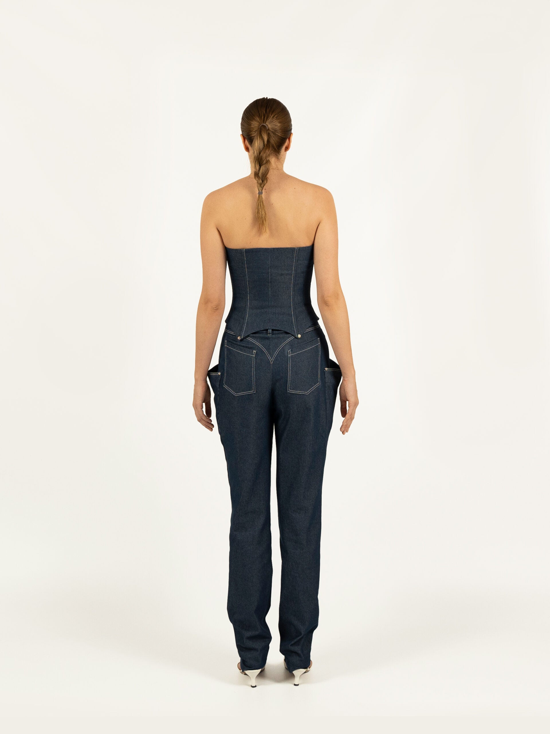 Gravity Deep-Blue Corset Top