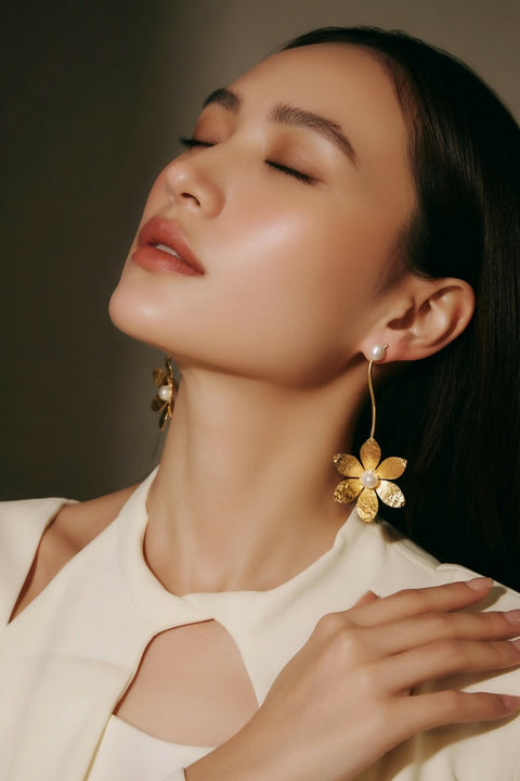 Elora Earrings Handmade with Natural Stone