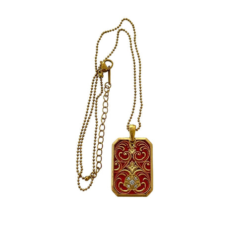 VELIAH NECKLACE in MAROON