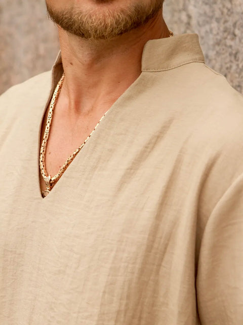 Men's Linen Suit Khaki