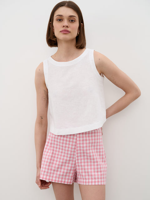 Pink Gingham Shorts