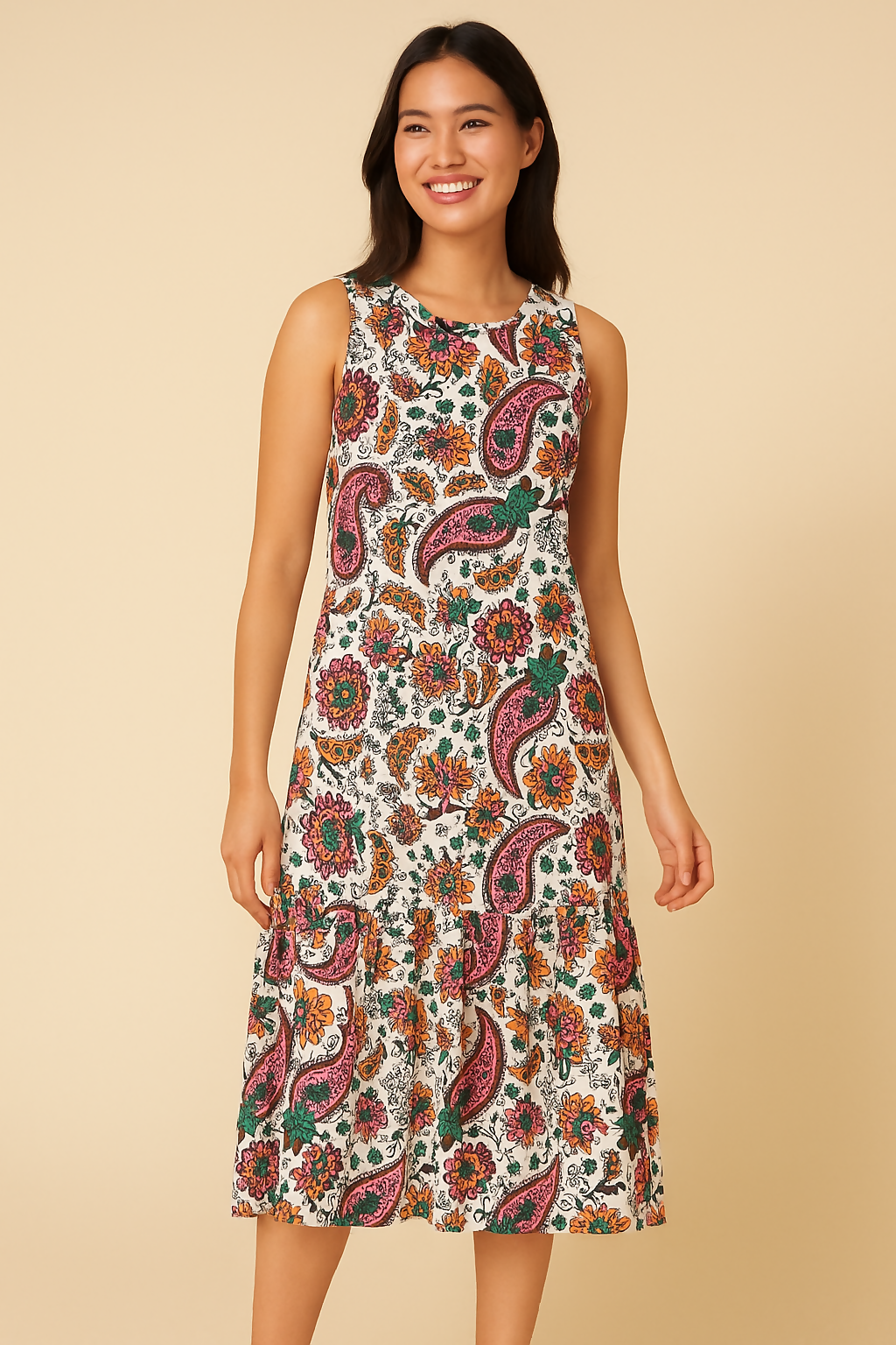 PAISLEY A CUT DRESS