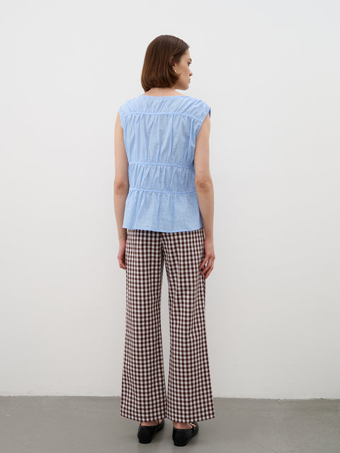 Brown Gingham Trousers