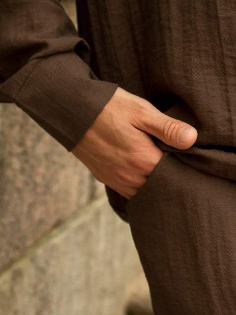 Men's Linen Suit Brown
