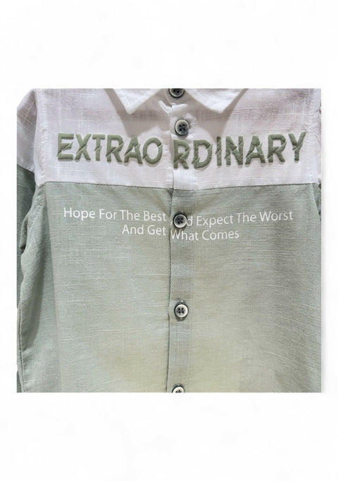 ALPHAN COTTON SHIRT SET - MINT