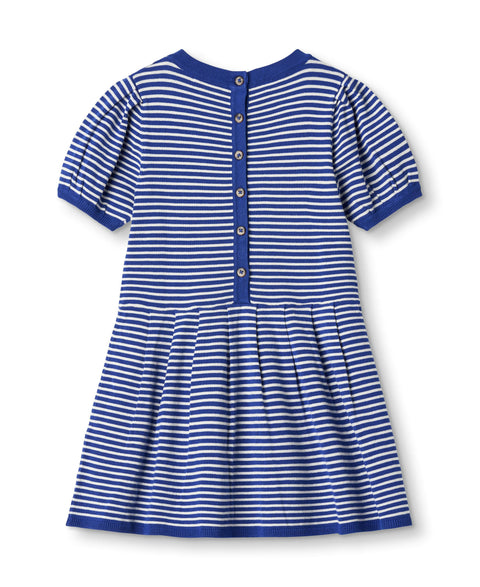 F1397 - ANCHOR STRIPE SS DRESS - MAZERINE BLUE CLOUD DANCER STRIPE - Extra 6