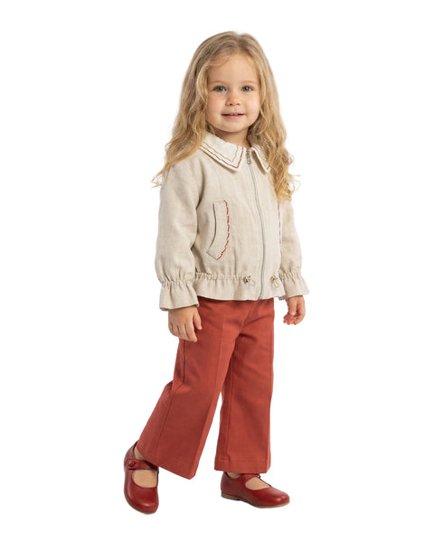 BOMBILI Girls 3-piece set (shirt,jacket,pants) - Tile