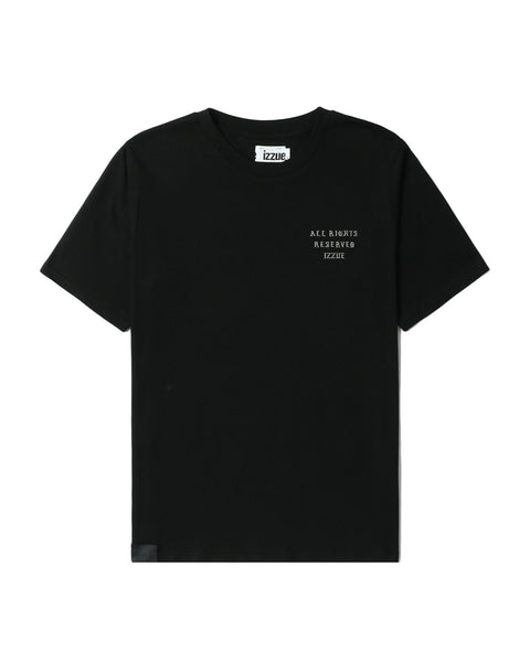 Metallic Slogan T-shirt In Black