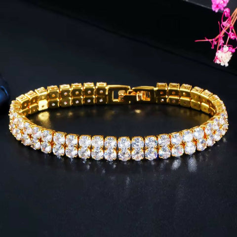 Classic Shine Colored Tennis Bracelet