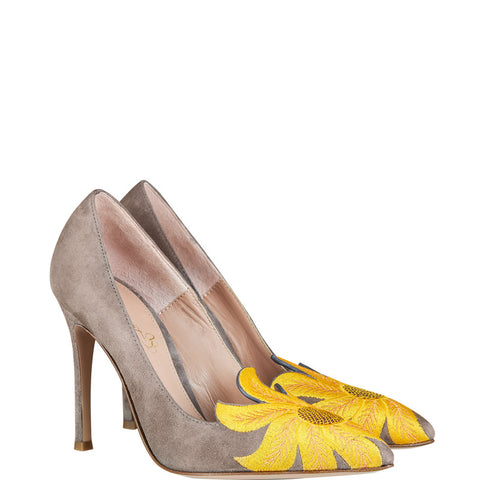 Sunflower in Grey high heels