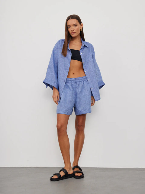 Linen Boxer-Style Shorts