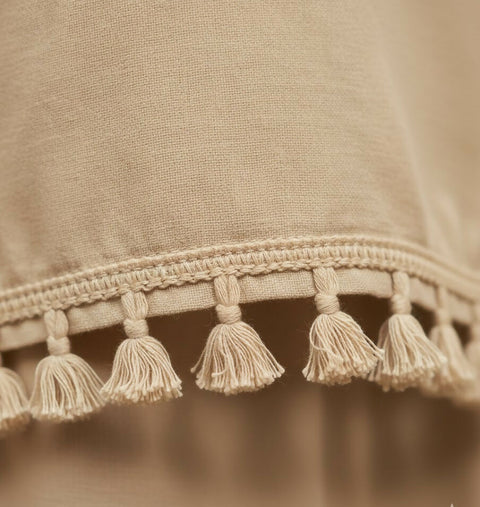 My PEANUT Fringe Shorts Co-ord