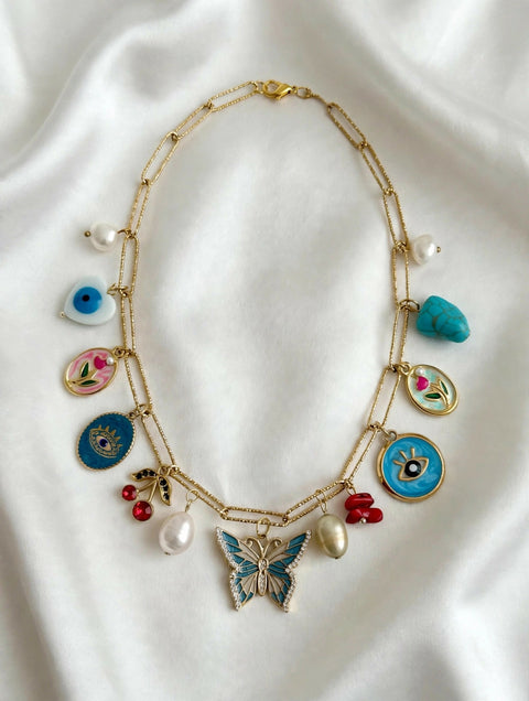 Ciel Pearl Charm Necklace