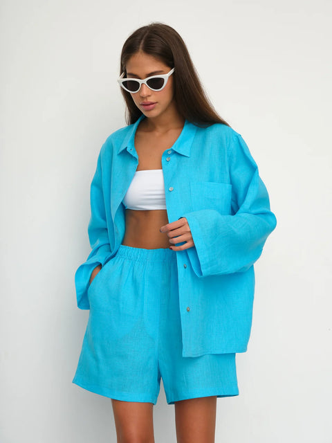 Cropped Linen Shirt