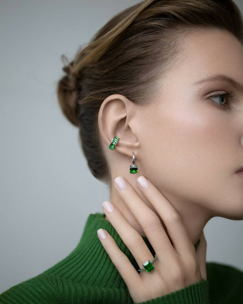 Green earrings Princess