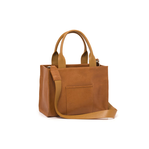 NATURAL LEATHER HANDBAG "MAR"