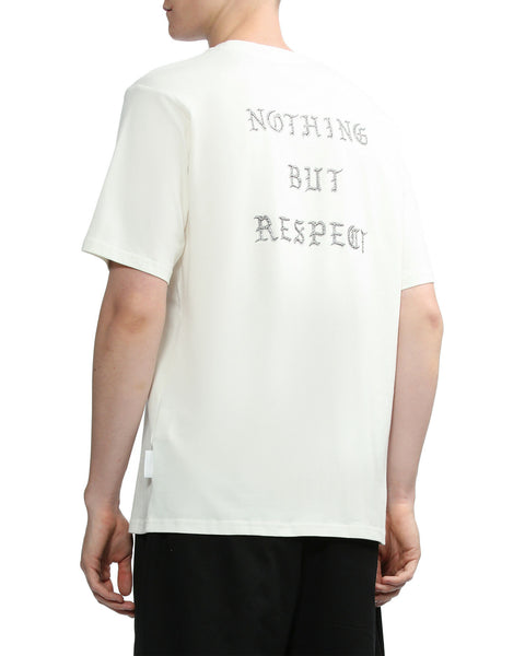 Metallic Slogan T-shirt In White