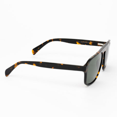 Stalwart Sunglasses | Brown Frames & Green Lenses