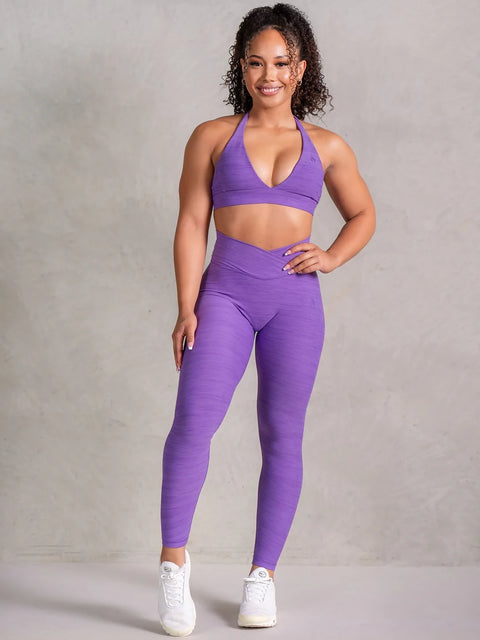 Ryderwear Icon Cross Over Scrunch Leggings Violet