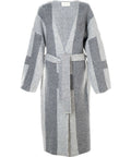 ISA Ladies Knitted Cardigan- light grey melange - dark grey melange