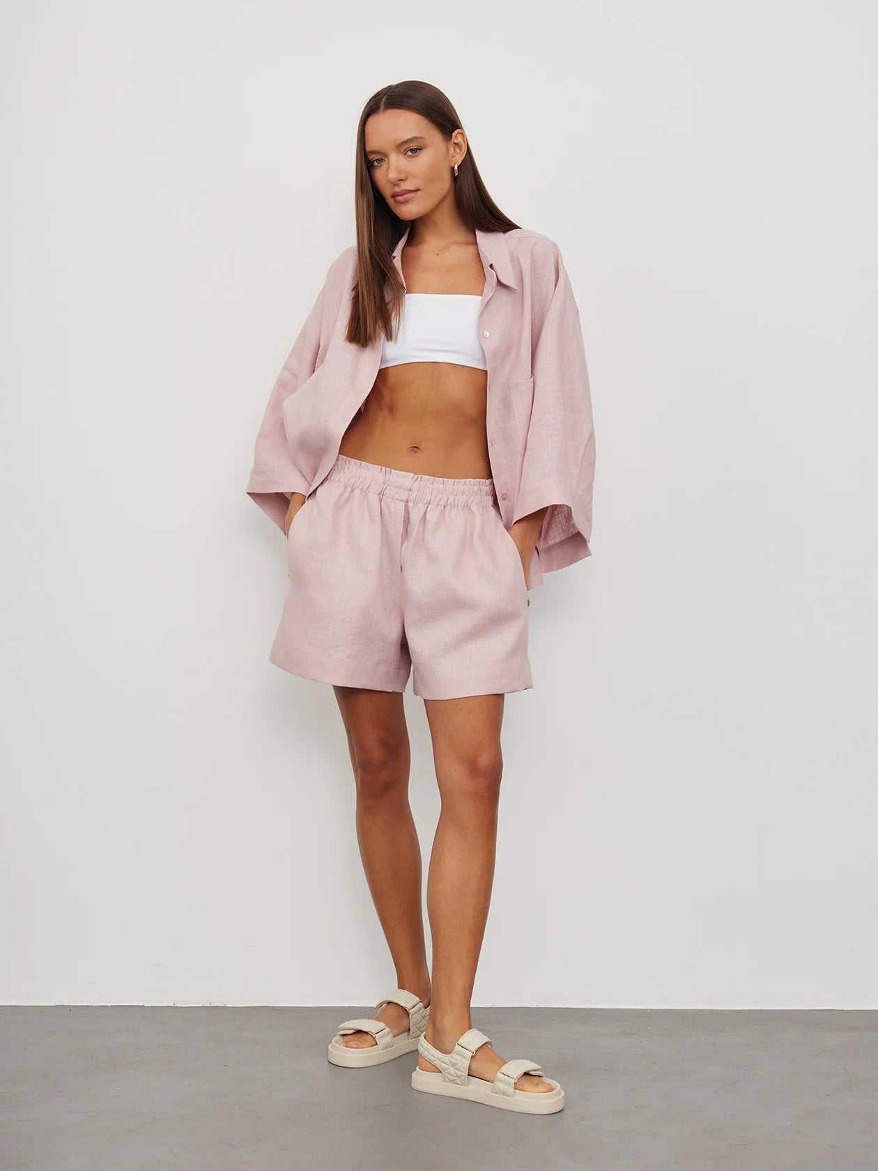 Linen Boxer-Style Shorts