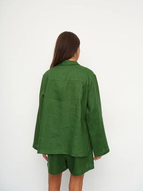 Cropped Linen Shirt