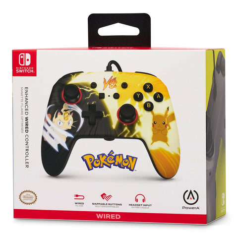 PowerA Enhanced Wired Controller for Nintendo Switch - Pokémon: Pikachu vs. Meowth