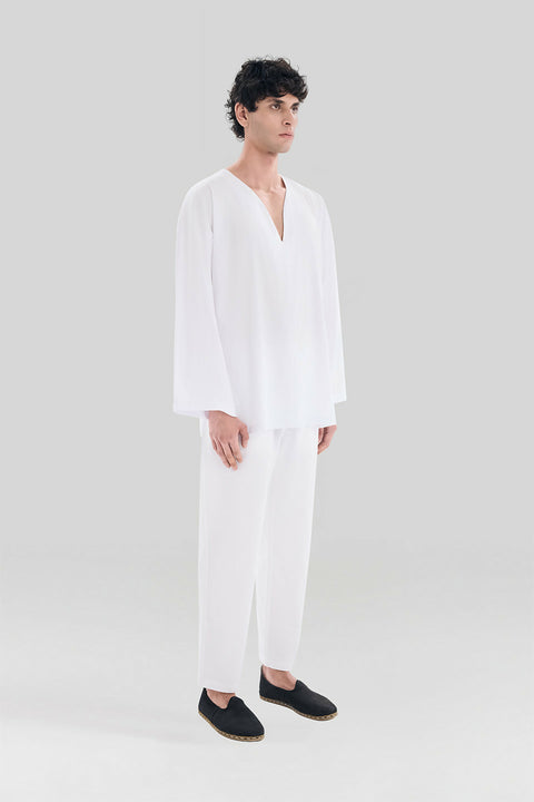 P 05 White Cotton Pants