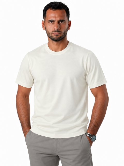 ANGELO KAHEL - CREW NECK T-SHIRT ECR - VT-1044