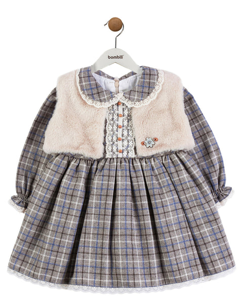 BOMBILI Girls 2-piece set (drees,jacket) - Camel