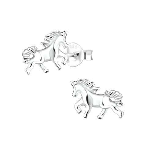 Silver Horse Stud Earrings