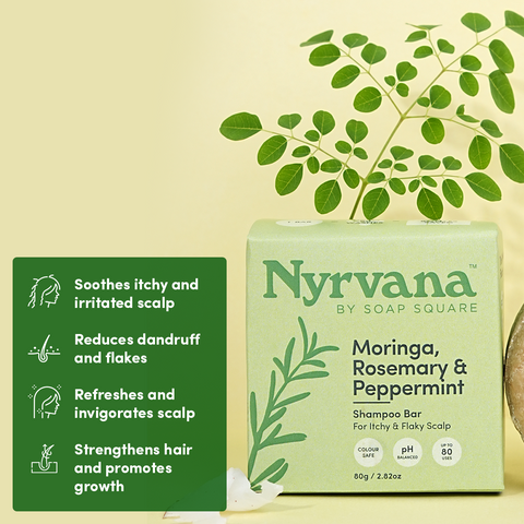 Moringa, Rosemary & Peppermint Shampoo Bar