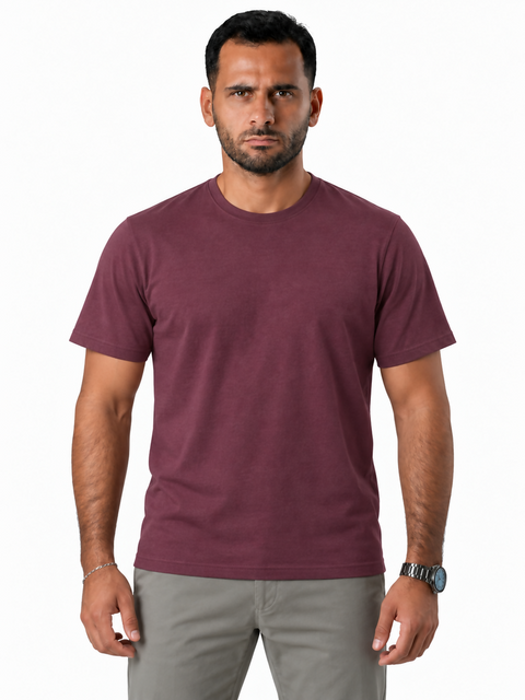 ANGELO KAHEL - CREW NECK T-SHIRT BDX - VT-1000