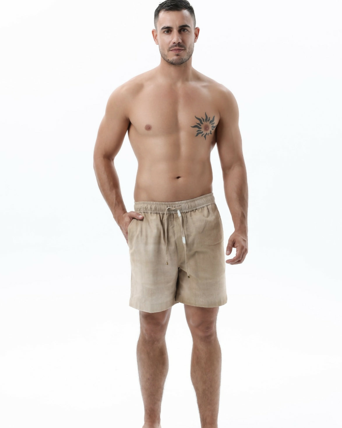 Shorts Faded Palm Beige