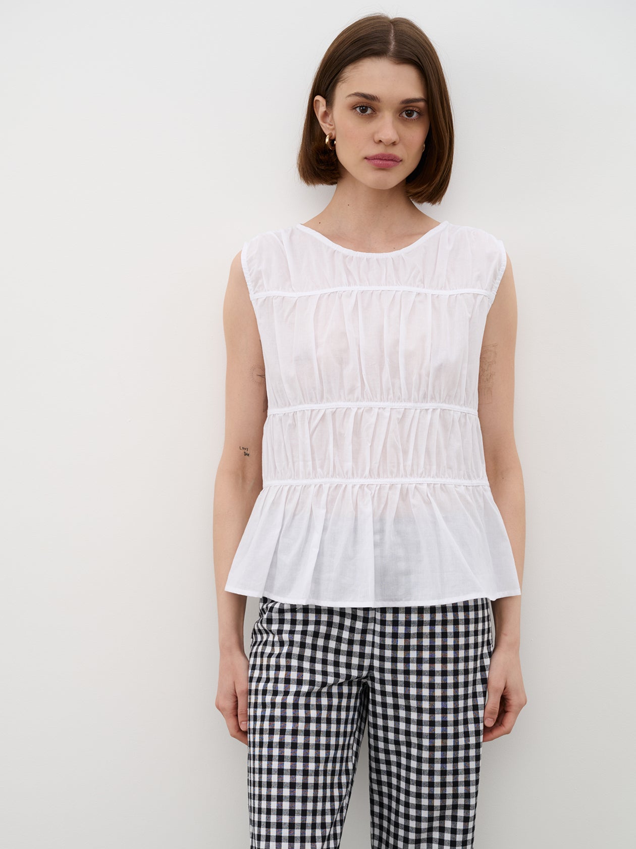 White Tiered Top