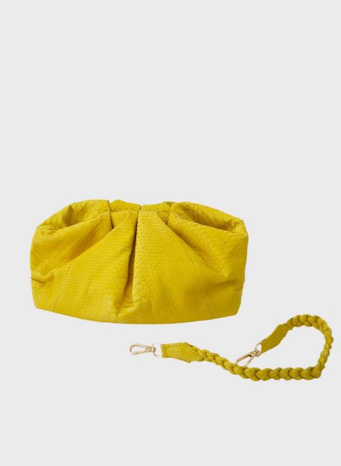 CECILEHOB Pouch Python Yellow