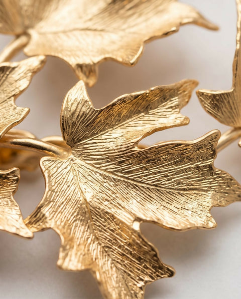 Golden Leaf Handmade Hair Comb
