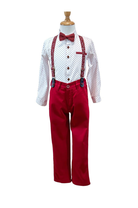 DEMIR 4 PIECE CHIC BOYS SET - RED