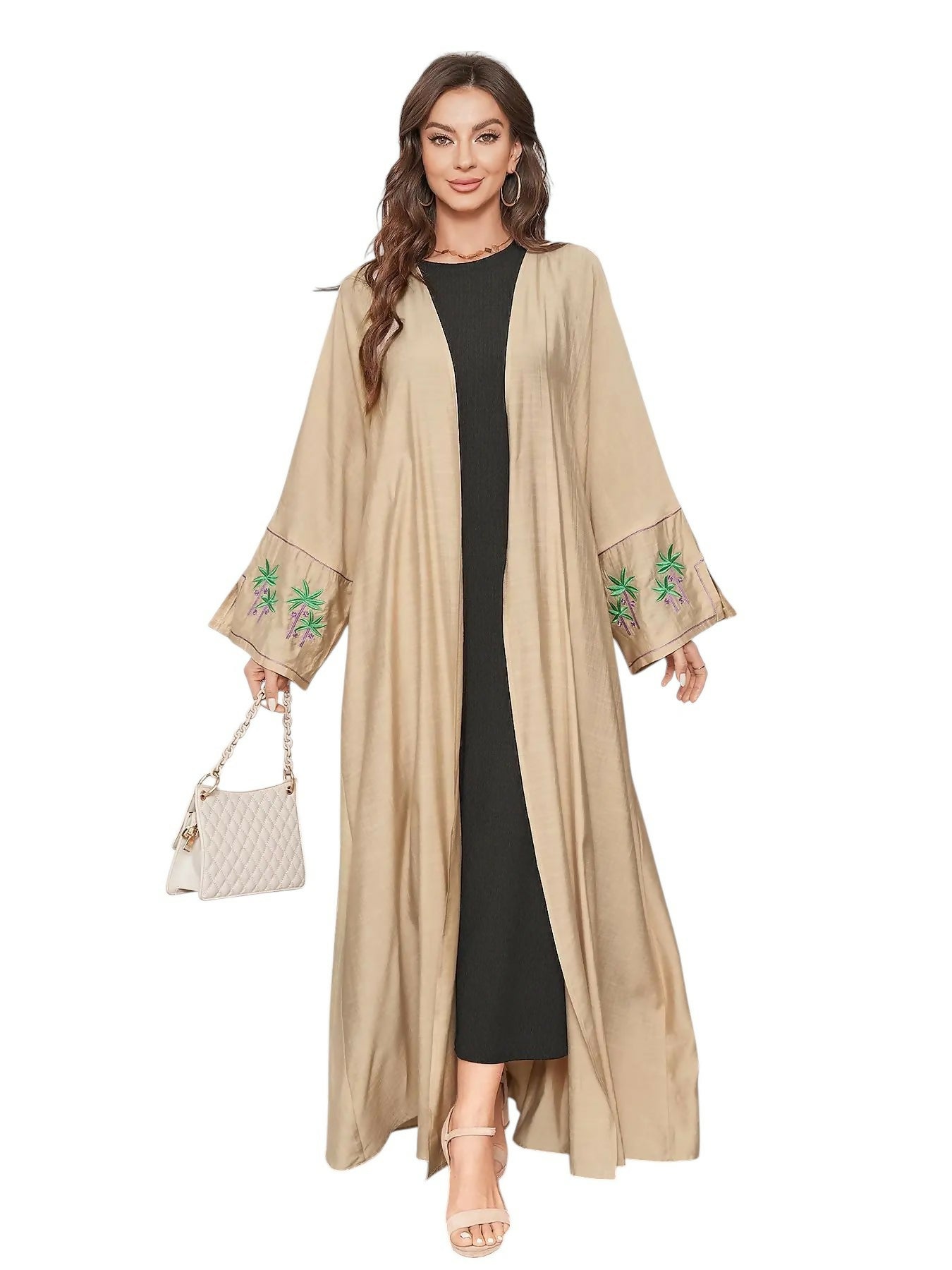 Embroidered Wide Sleeve Abaya