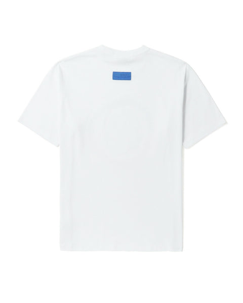 Round Logo White T-shirt in Cotton Jersey