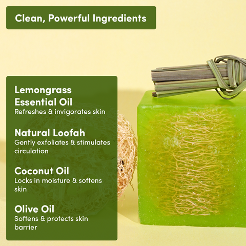 Natural Loofah in Lemongrass Oil Soap