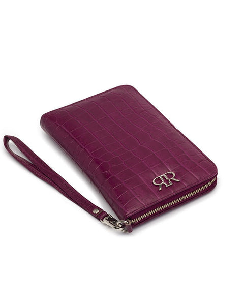 GINEVRA PINK LEATHER DOCUMENT HOLDER